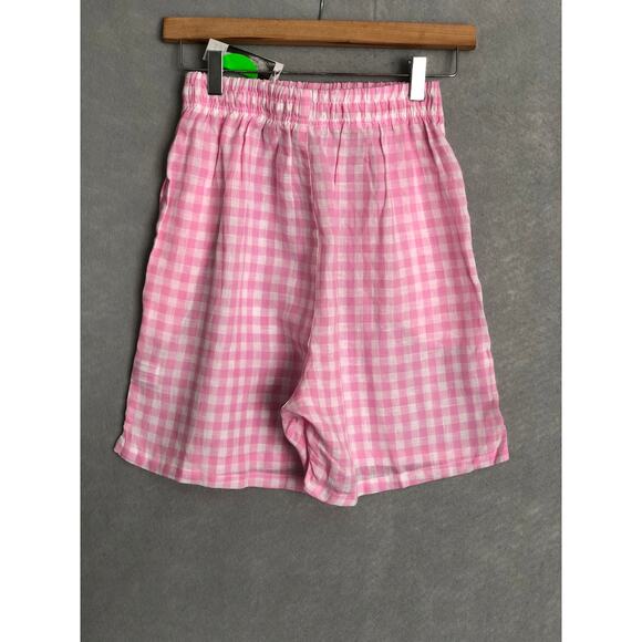 Frankies Bikinis Lou Gingham Shorts Women's Small Pink Pinic NEW - Picture 3 of 5